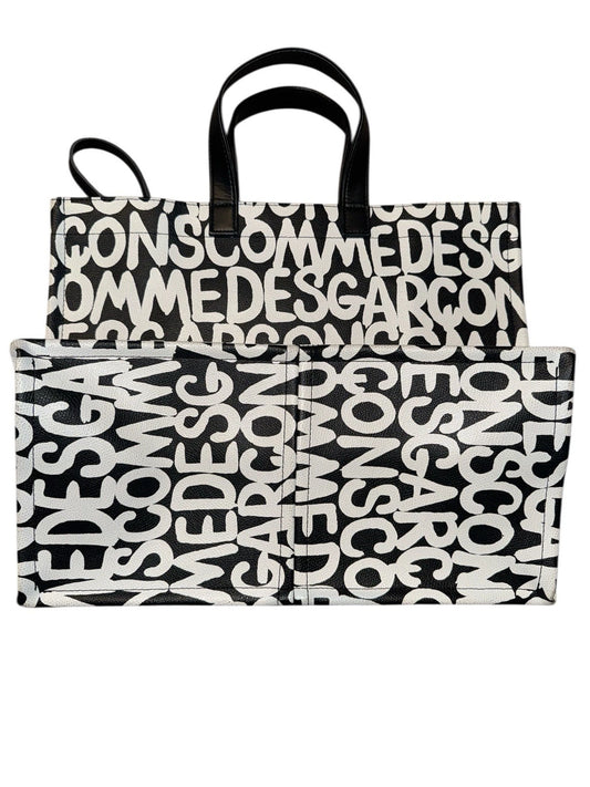 Comme Des Garçon Graffiti Print PVC Tote Handbag
