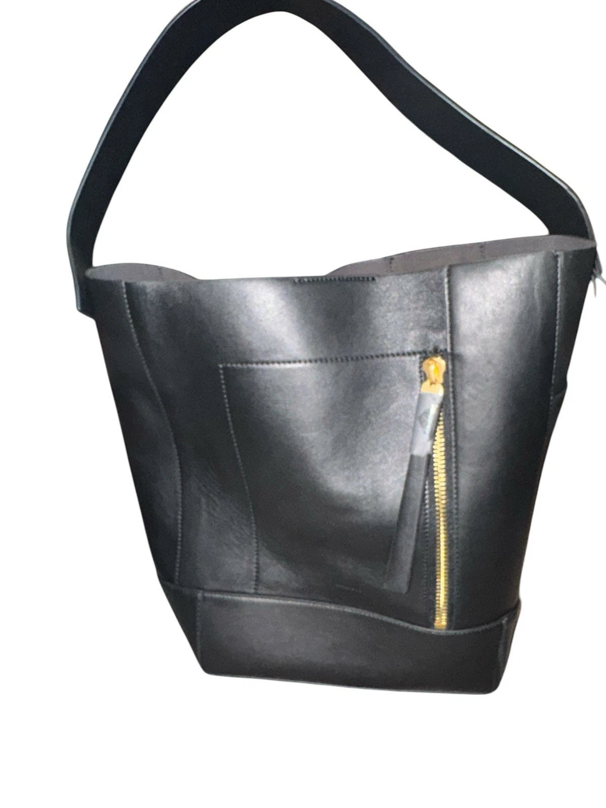 Allsaints Black Leather Bucket Bag
