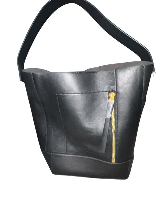 Allsaints Black Leather Bucket Bag