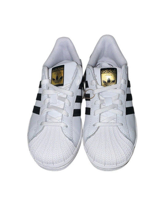 Kids Size 1Y- Adidas Superstar C White