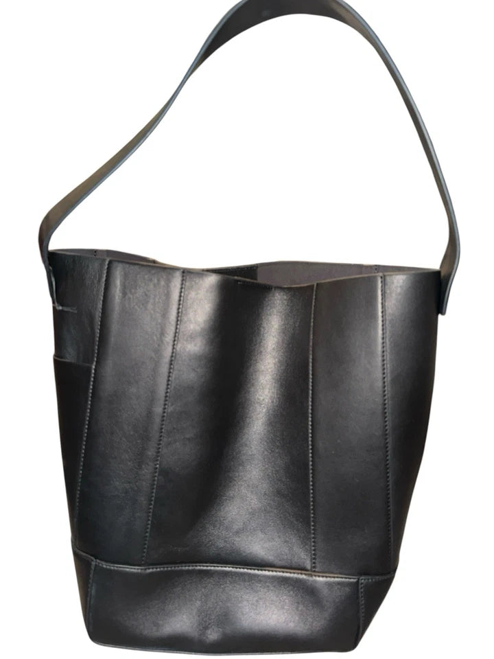 Allsaints Black Leather Bucket Bag