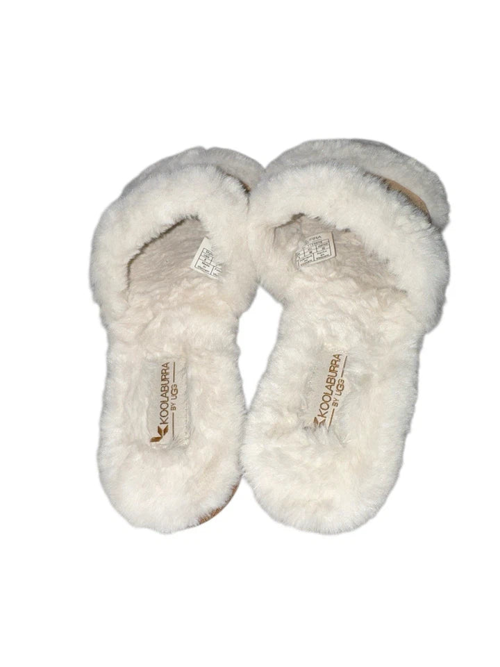 Women’s Size 5- Koolaburra By UGG Slippers- White/Brown