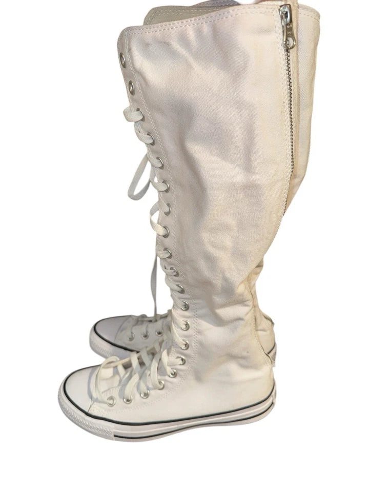Women’s 7.5 Converse Knee High Lace Sneaker- White