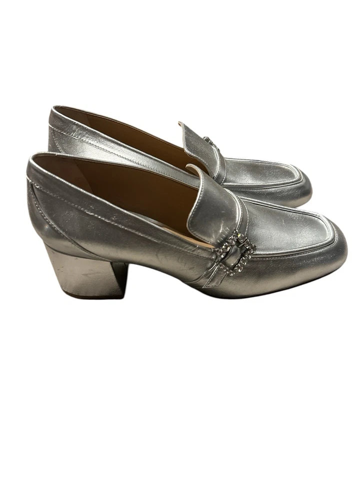 Women’s 8- Stuart Weitzman Heel Pump Silver