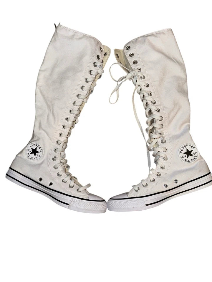 Women’s 7.5 Converse Knee High Lace Sneaker- White